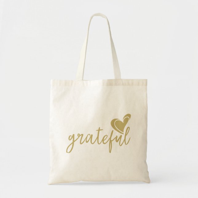 Bolsa Tote coração grato (Frente)