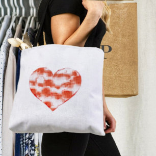 Bolsa Tote Coração Marmoreado