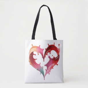 Bolsa Tote Coração Pastel
