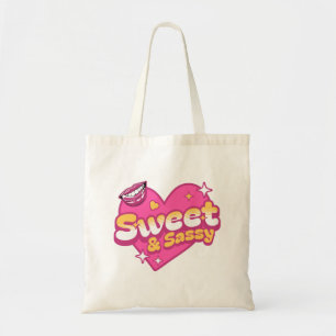 Bolsa Tote Coração Retro Doce e Atrevido