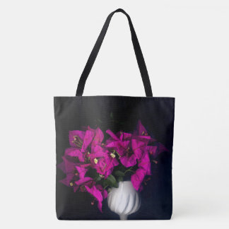 Bolsa Tote Coração rosa em preto