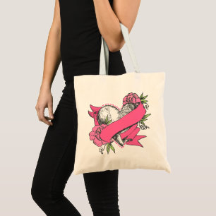 Bolsa Tote Coração & rosas