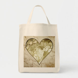 Bolsa Tote Coração Rústico Marmoreado