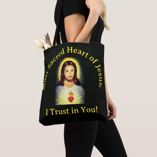 Bolsa Tote Coração Sagrado de Jesus (Criador carregado)