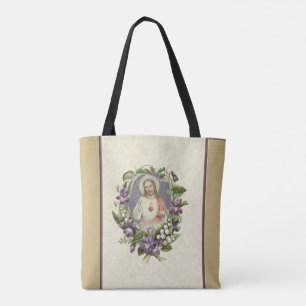 Bolsa Tote Coração Sagrado Jesus Religioso Católico
