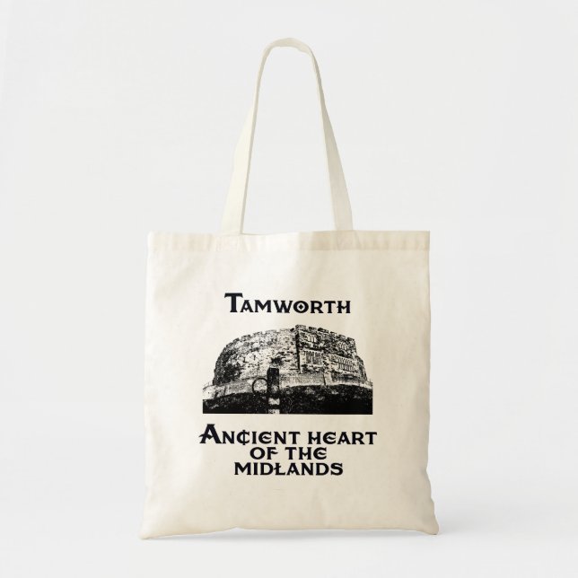 Bolsa Tote Coração Tamworth-Antigo dos Midlands (Frente)