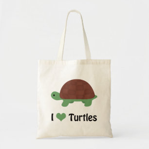 Bolsa Tote Coração Tartarugas De Cartoon Bonitas