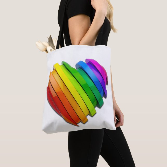 Bolsa Tote Coração tridimensional escultural do SlipperyJoe b (Close Up)