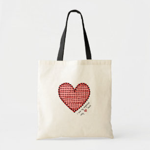 Bolsa Tote Coração vermelho