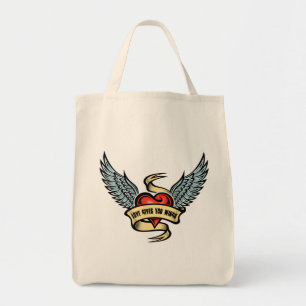 Bolsa Tote Coração Vintage com Asas