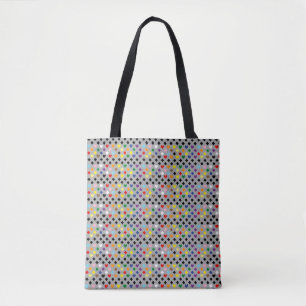 Bolsa Tote Corações Arco-Íris