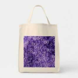 Bolsa Tote Corações Caindo - Roxo