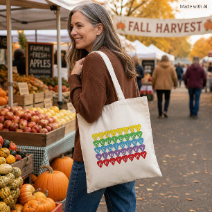 Bolsa Tote Corações Coloridos de Kentucky Orgulho do Estado A