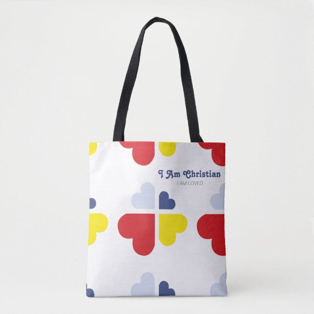 Bolsa Tote Corações Cruz (Frente)