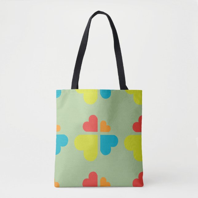 Bolsa Tote Corações Cruz (Frente)
