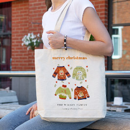 Bolsa Tote Corações de inverno bonitos e doces feios