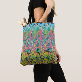 Bolsa Tote Corações de Mídia Mistos