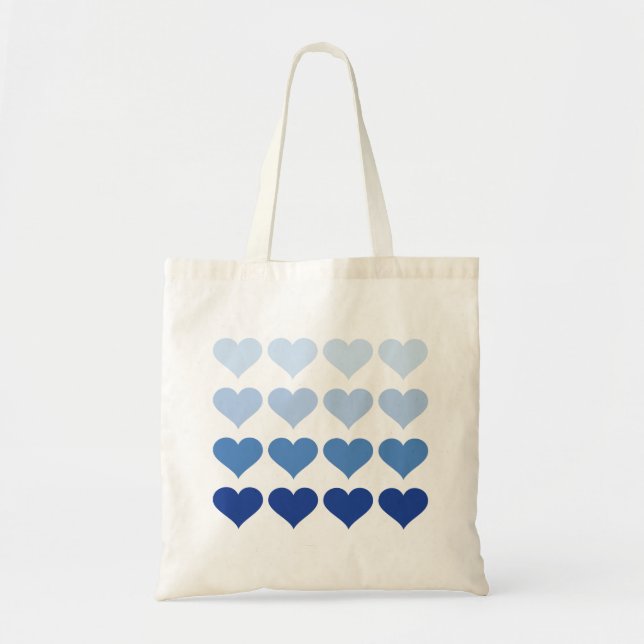 Bolsa Tote Corações de Ombre - sacola do casamento (Frente)