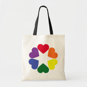 Bolsa Tote Corações do orgulho de LGBT