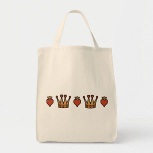 Bolsa Tote Corações e Corvos Motif