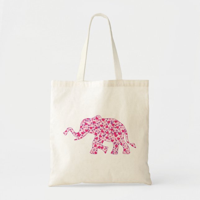 Bolsa Tote Corações-Elefantes-Rosa (1) (Frente)