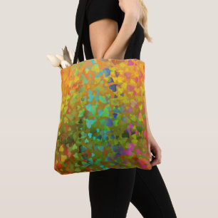 Bolsa Tote Corações em queda laranja