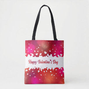 Bolsa Tote Corações Felizes dias de os namorados adoráveis -