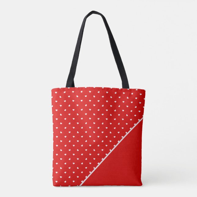 Bolsa Tote Corações Pontilhados (Verso)