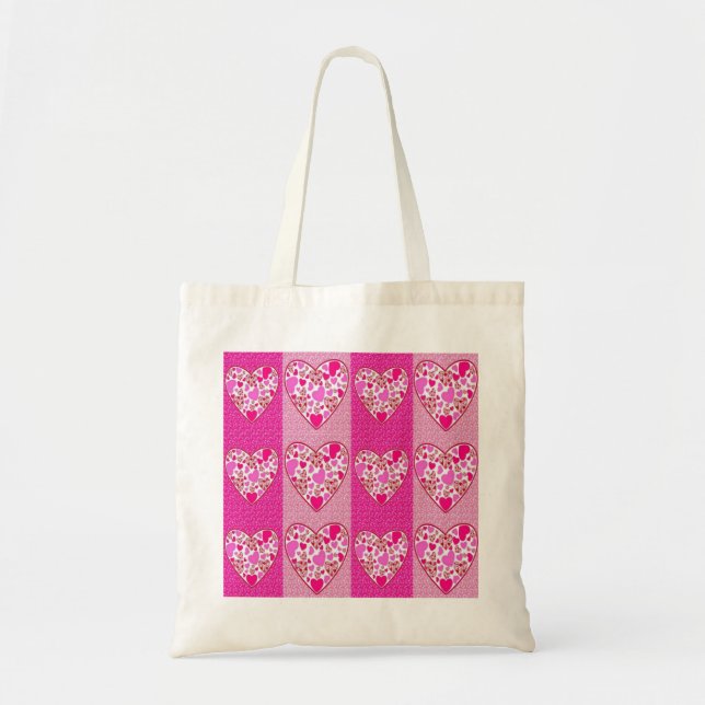Bolsa Tote Corações - Presente de Dia de as mães (Frente)