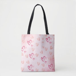 Bolsa Tote Corações Rosa
