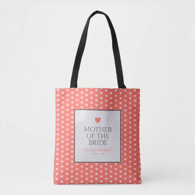 Bolsa Tote Coral Heart Wedding (Frente)