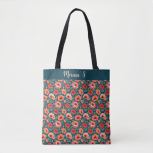 Bolsa Tote Coral Pink Chinoiserie