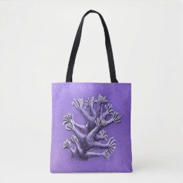 Bolsa Tote Coral Reef Roxo Marinha Arte