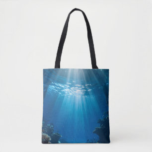Bolsa Tote Coral Reef Sunbeams Debaixo da Saco de Toa