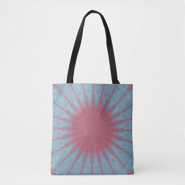 Bolsa Tote Coral Rosa Starburst (Frente)