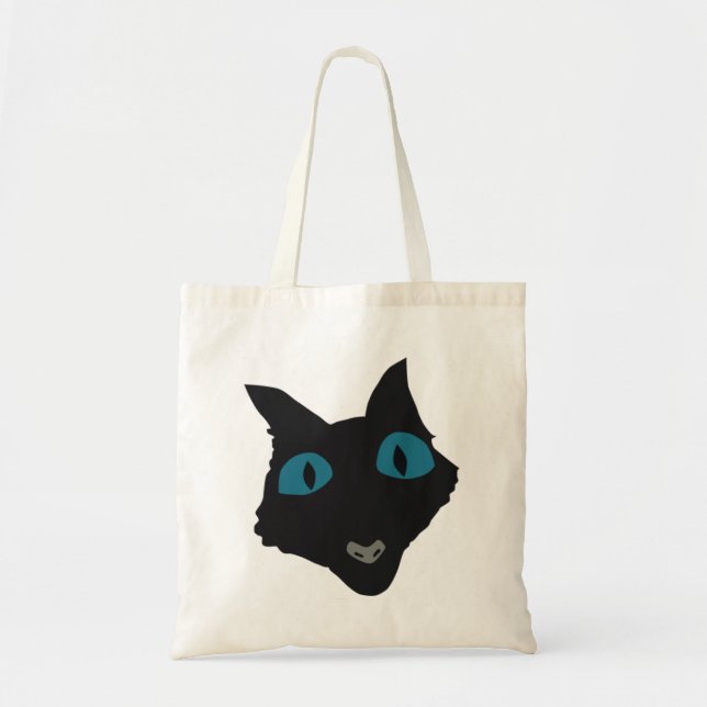Bolsa Tote Coraline Cat Vetor Art (Frente)