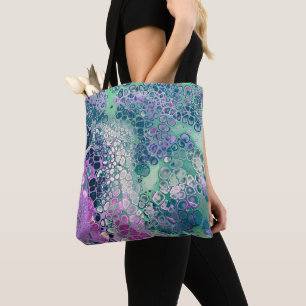Bolsa Tote Corante Acrílico Sereia, Abstrato Colorida Legal