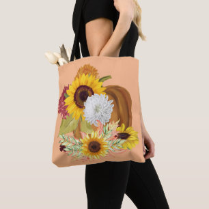 Bolsa Tote Corantes, Girassóis e Mães Caem