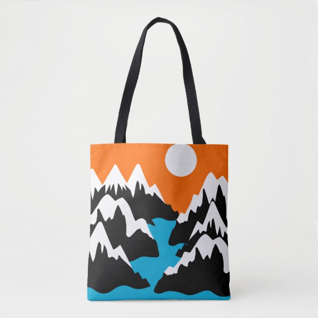 Bolsa Tote Cordilheiras de cordilheiras (Frente)
