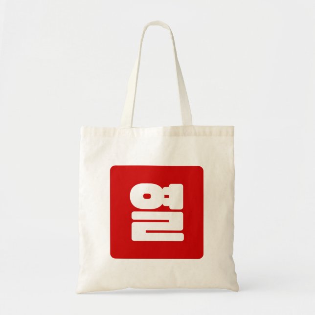 Bolsa Tote Coreano Número 10 Dez 열 do Ano 】 Hangul (Frente)