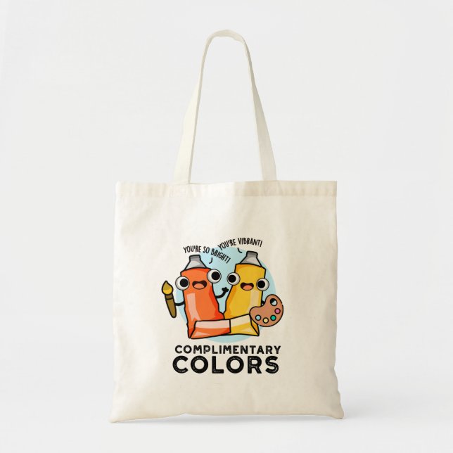 Bolsa Tote Cores Completamente Engraçadas Paint Pun (Frente)