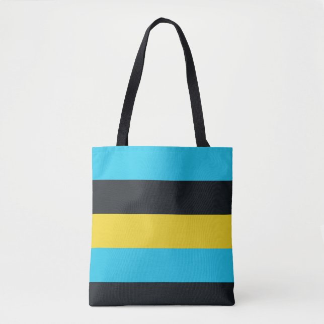 Bolsa Tote Cores da bandeira de Nassau (Frente)