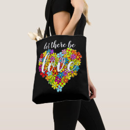 Bolsa Tote Cores da Bandeira do Arco-Íris Colorido Padrão Flo