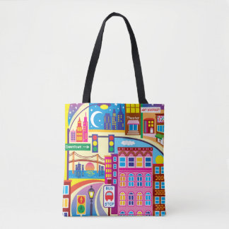 Bolsa Tote Cores da Paisagem Urbana