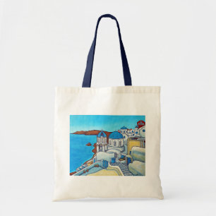 Bolsa Tote Cores da sacola de Santorini por Lisa Lorenz