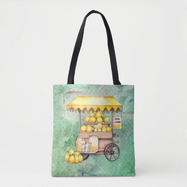 Bolsa Tote Cores d'água de Limão-Limão (Frente)