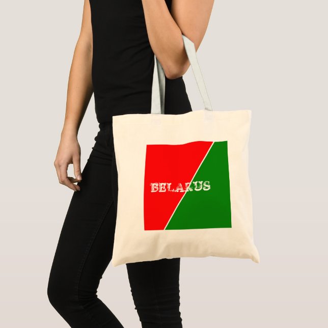 Bolsa Tote Cores de Bandeiras Nacionais da Bielorrússia (Frente (produto))