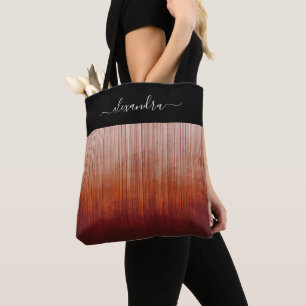 Bolsa Tote Cores de energia personalizadas rústicas, em band
