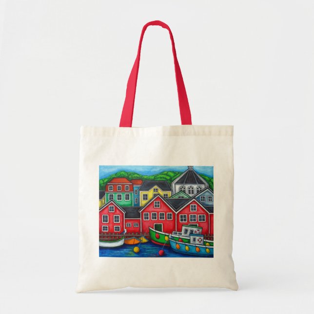 Bolsa Tote Cores de Lunenburg, Nova Escócia, Canadá (Frente)