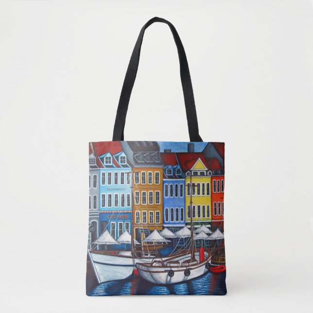 Bolsa Tote Cores de Nyhavn Bag por Lisa Lorenz (Frente)